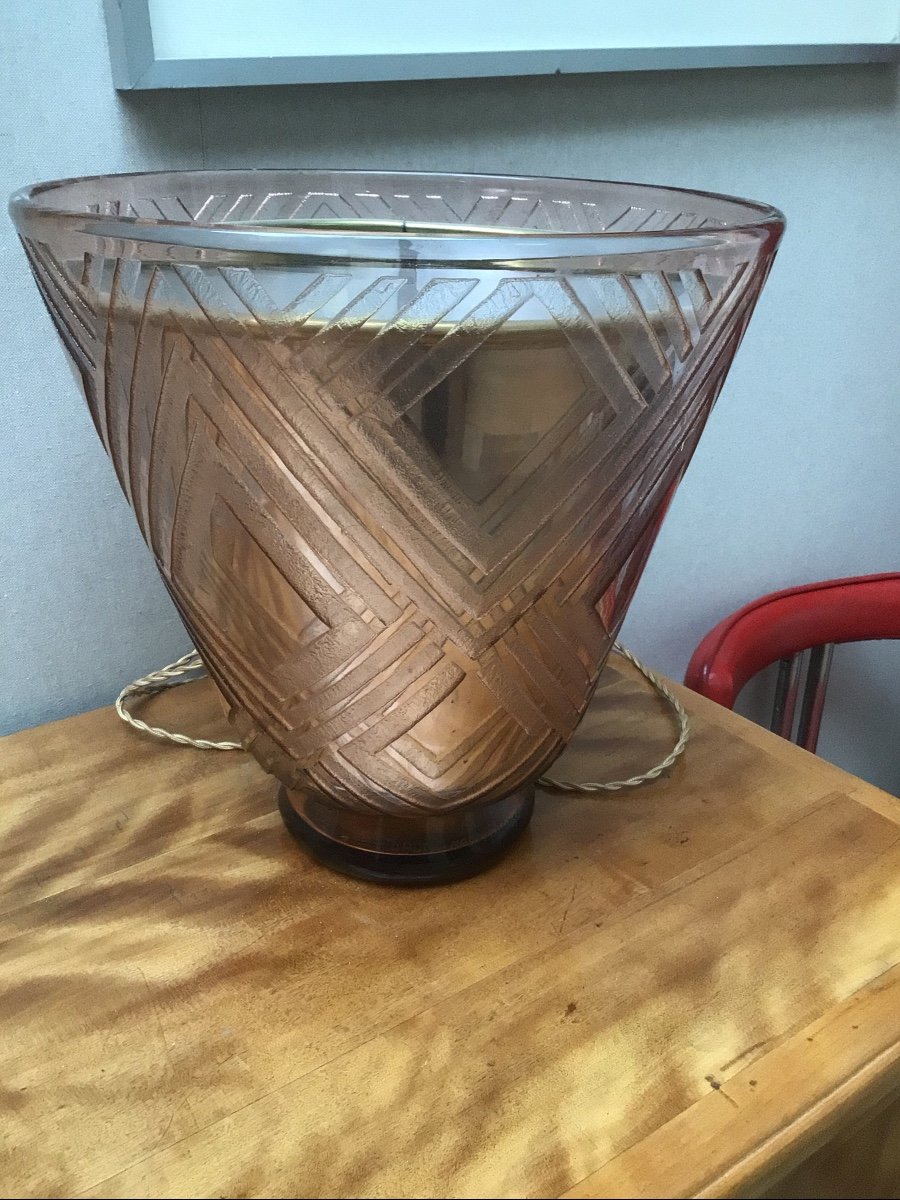 Daum Vasque Art Deco Period Light Fixture-photo-5