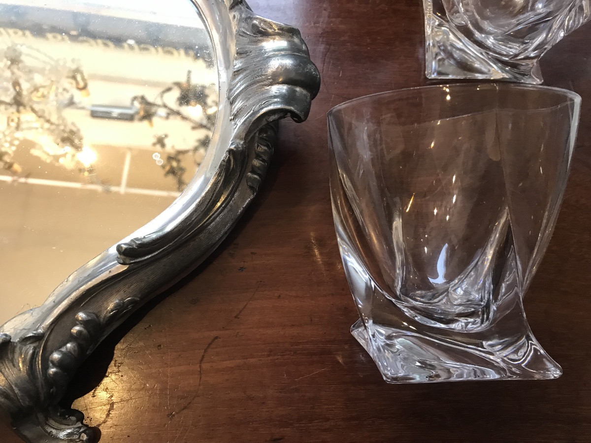 6 Verres a Whisky en cristal non signé-photo-3