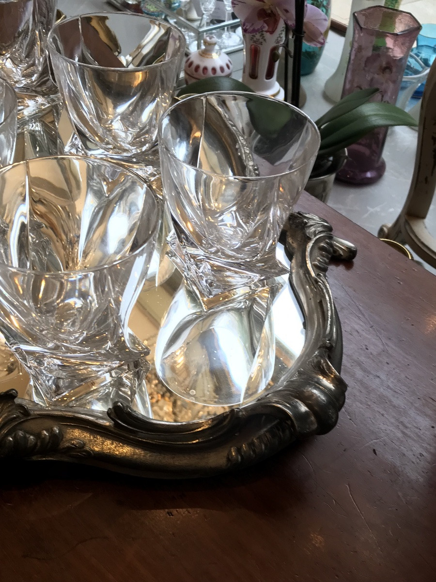 6 Verres a Whisky en cristal non signé-photo-1