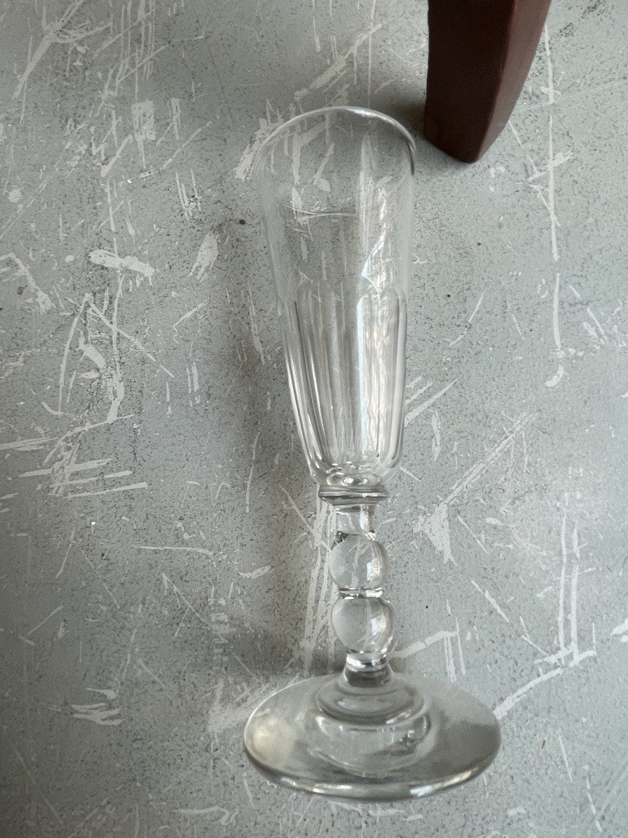 Baccarat  18  Flutes Clermont Model , Unsigned As They Are From The End Of The 19th Century-photo-6