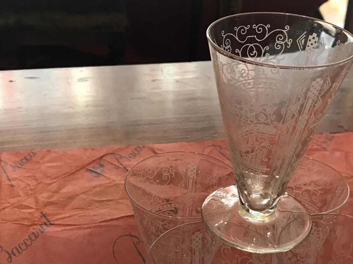 Baccarat suite de 7 verres modèle Lido tous estampillés sauf 1-photo-3