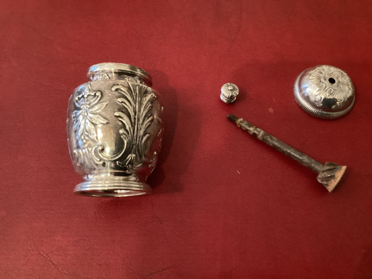 Christofle Pepper Mill From The Hotel Ritz (same Origin As The Salt Cellars), Unsigned-photo-3