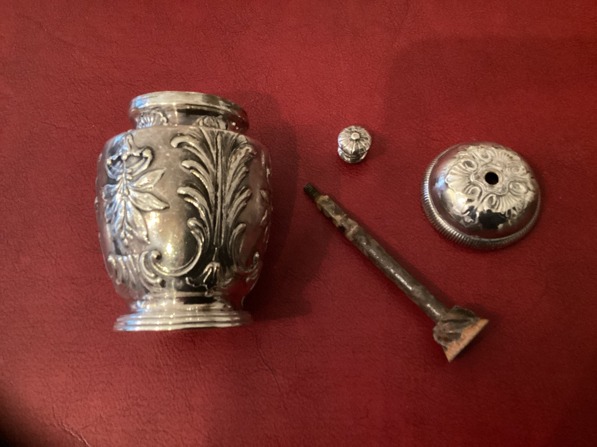 Christofle Pepper Mill From The Hotel Ritz (same Origin As The Salt Cellars), Unsigned-photo-4