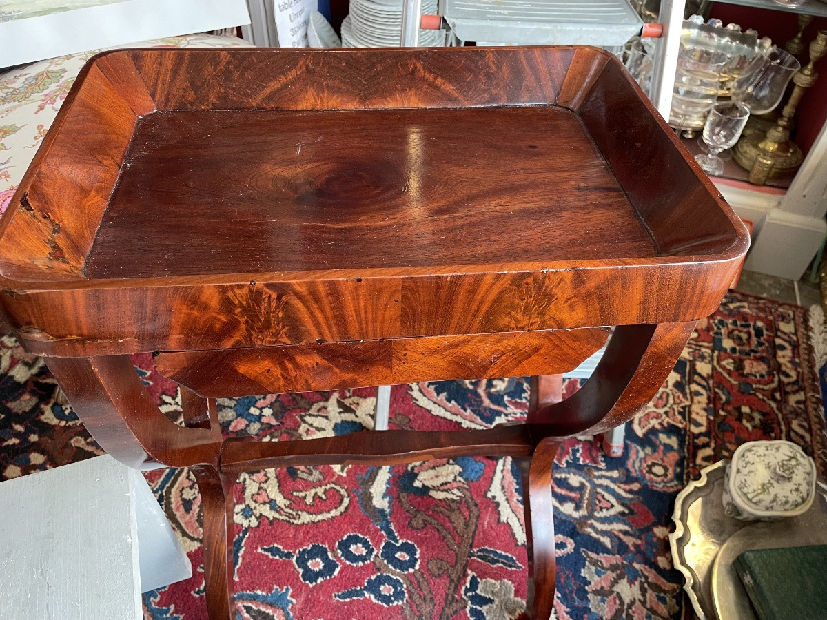 Charles X Period Mahogany Coffee Table-photo-4