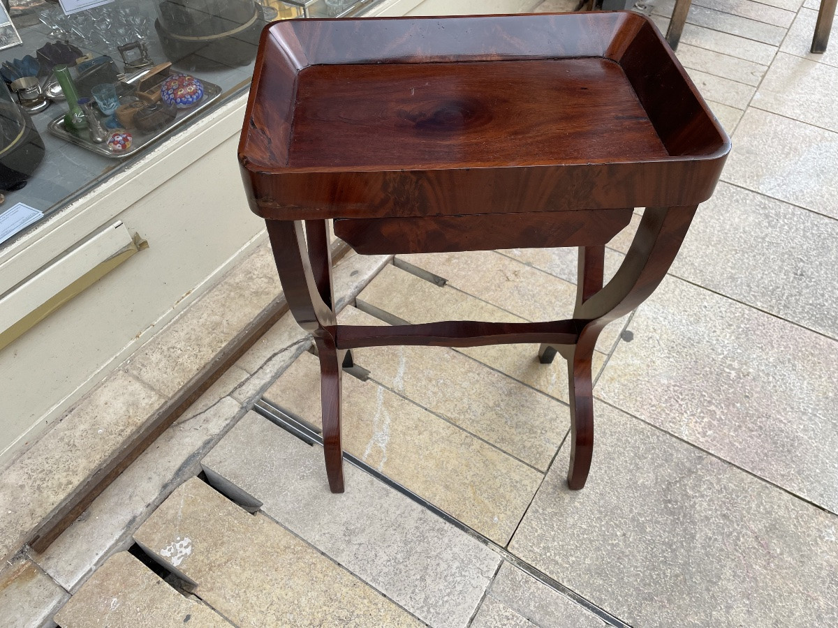 Charles X Period Mahogany Coffee Table-photo-6