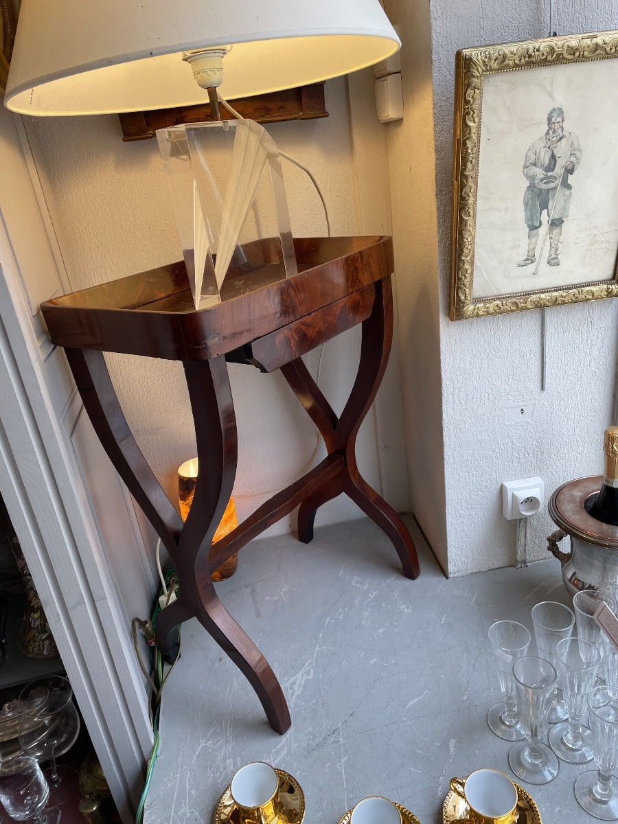 Charles X Period Mahogany Coffee Table-photo-7