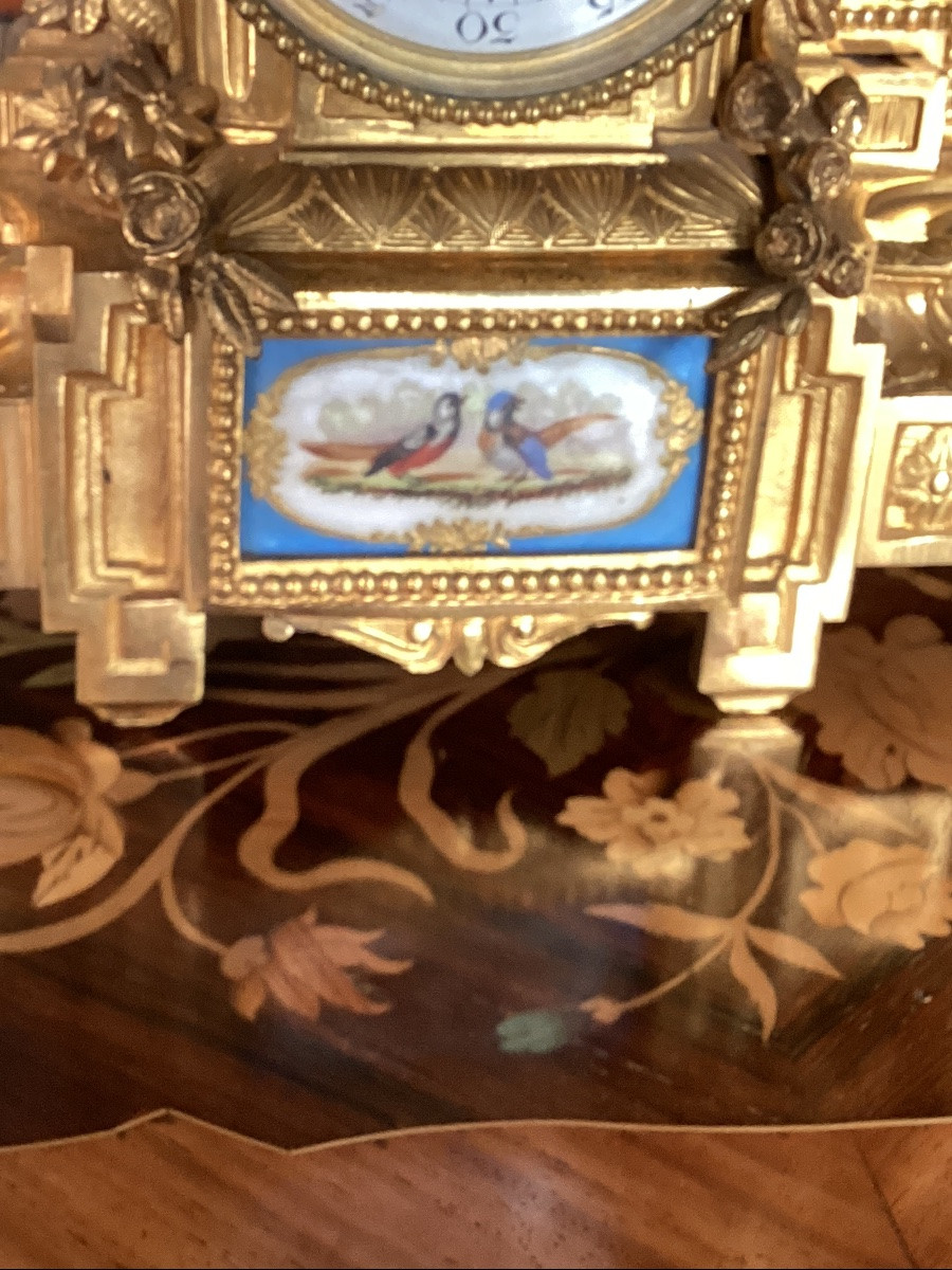 Pendule en bronze doré d’epoque 1900 de style Napoleon III-photo-4