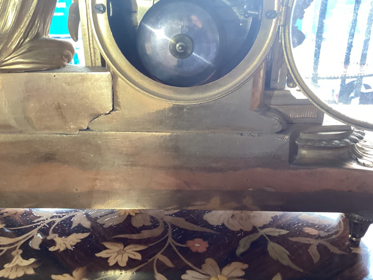 Pendule en bronze doré d’epoque 1900 de style Napoleon III-photo-3