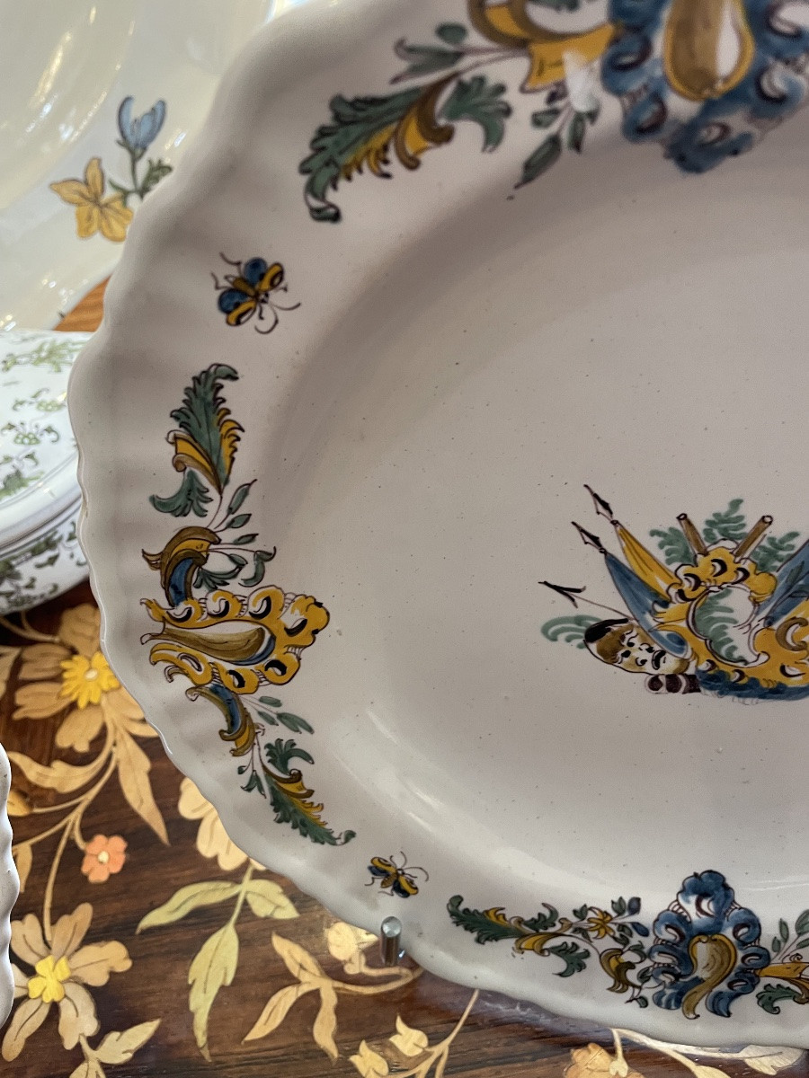 Moustiers XVIII Eme Pair Of.plates -photo-4