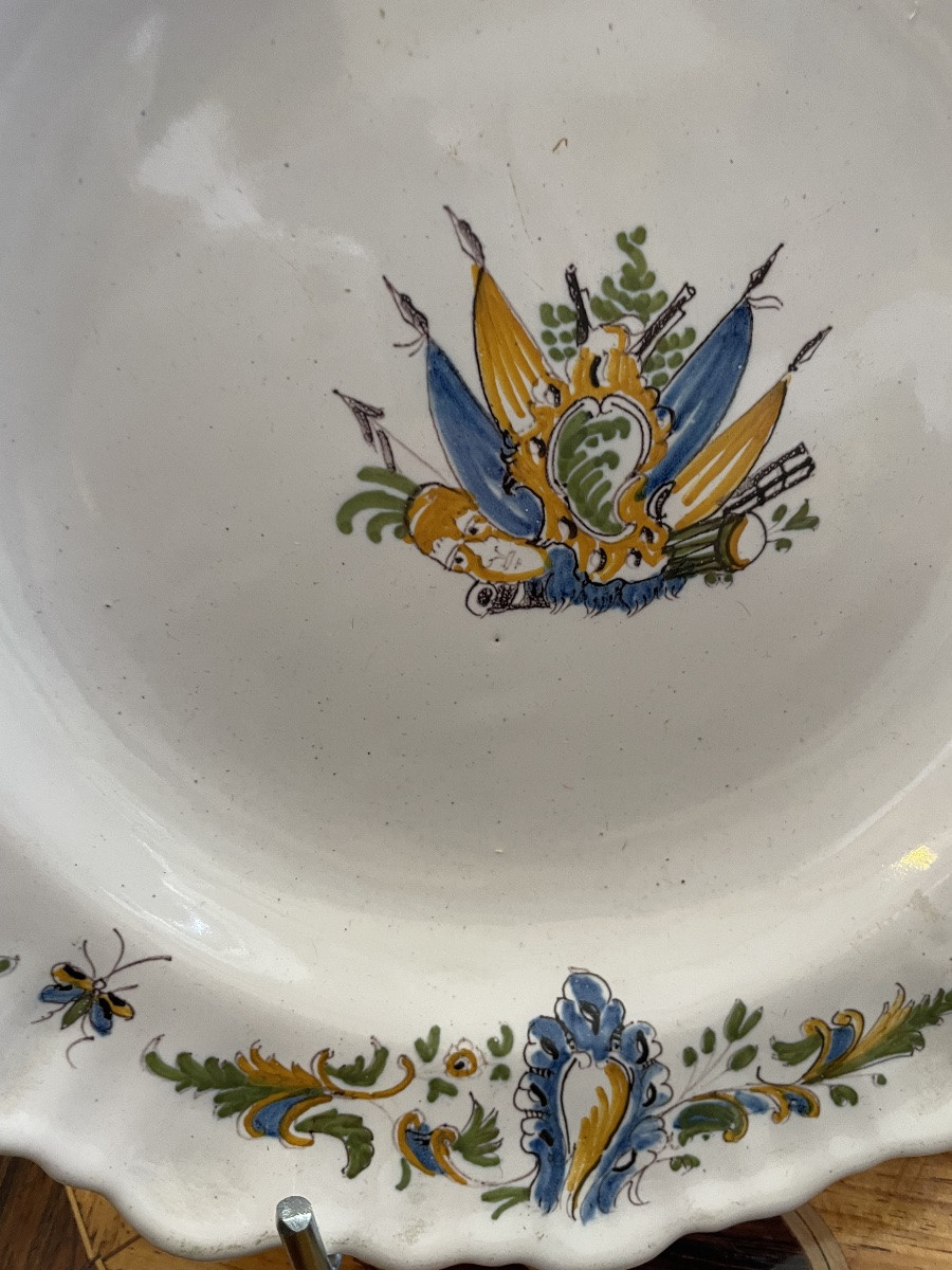 Moustiers XVIII Eme Pair Of.plates -photo-3