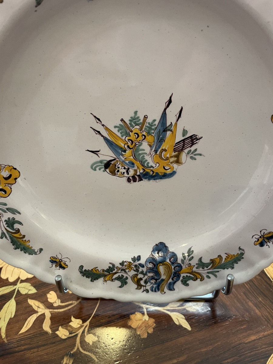 Moustiers XVIII Eme Pair Of.plates -photo-7