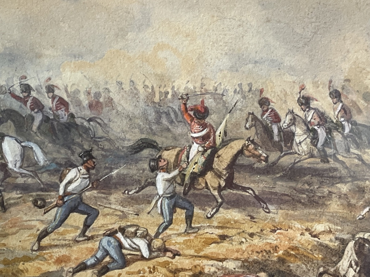 Pair Of Watercolors Attributed To Septime Le Piper 1833-1871 -photo-4