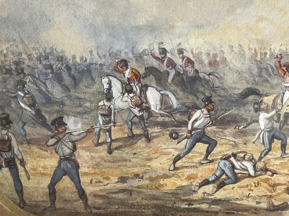 Pair Of Watercolors Attributed To Septime Le Piper 1833-1871 -photo-3