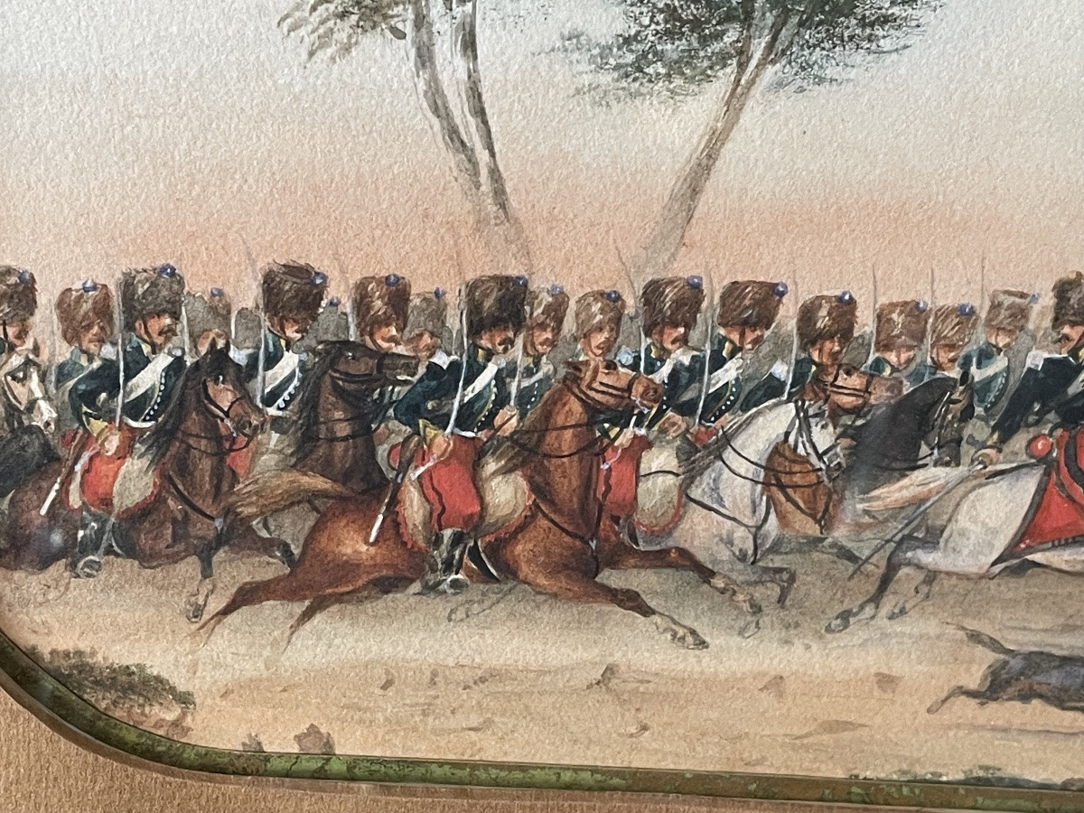Pair Of Watercolors Attributed To Septime Le Piper 1833-1871 -photo-5
