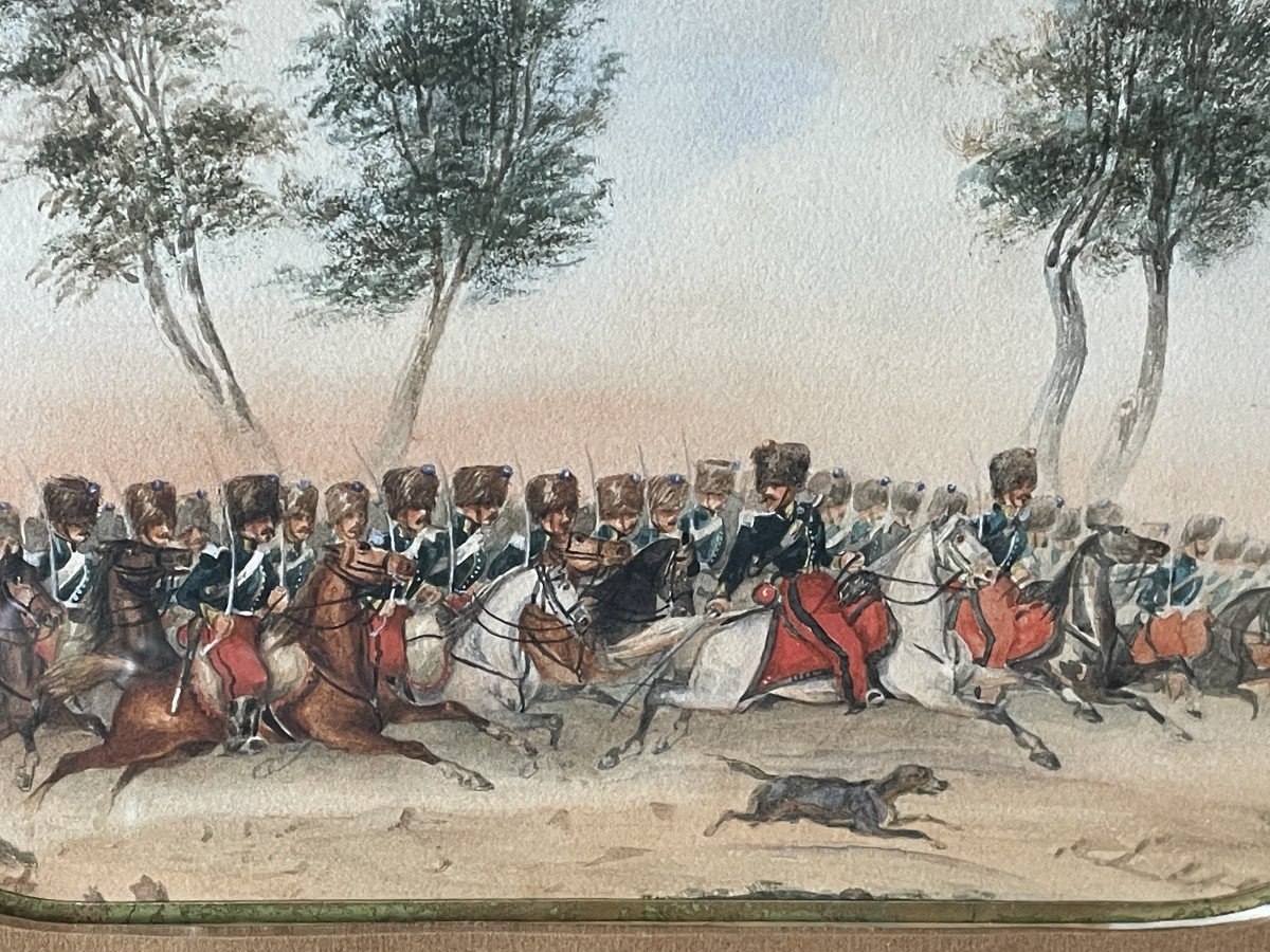 Pair Of Watercolors Attributed To Septime Le Piper 1833-1871 -photo-6
