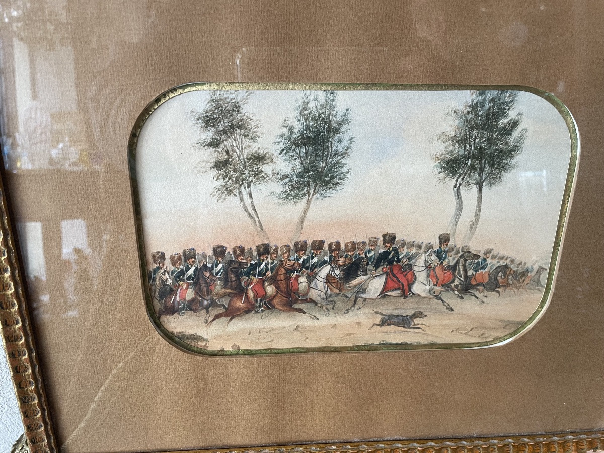 Pair Of Watercolors Attributed To Septime Le Piper 1833-1871 -photo-8