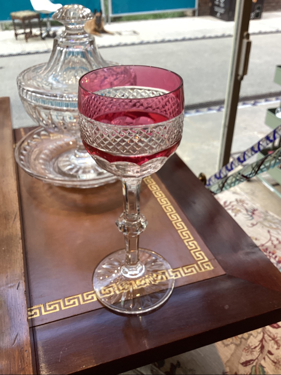 Saint Louis Model Trianon 6 Roemer Colored Glasses-photo-4
