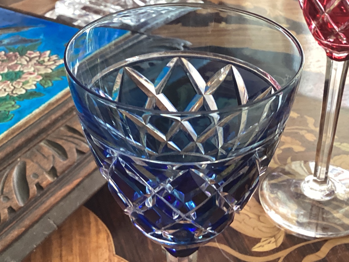  Suite de 6 verres en cristal de couleur dit Roemer Val SaintLambert ?-photo-4