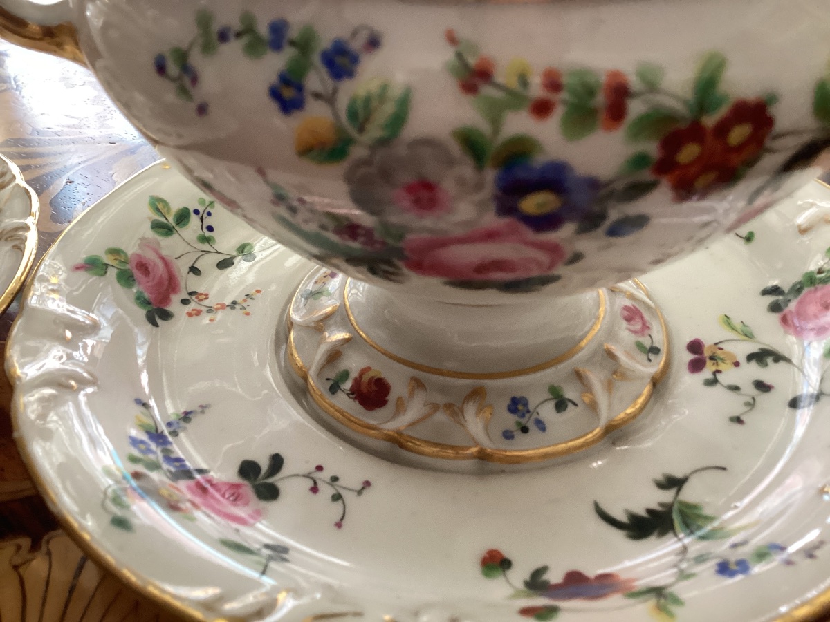 Pair Of Paris Porcelain Jam Jars From The Mid-19th Century-photo-1