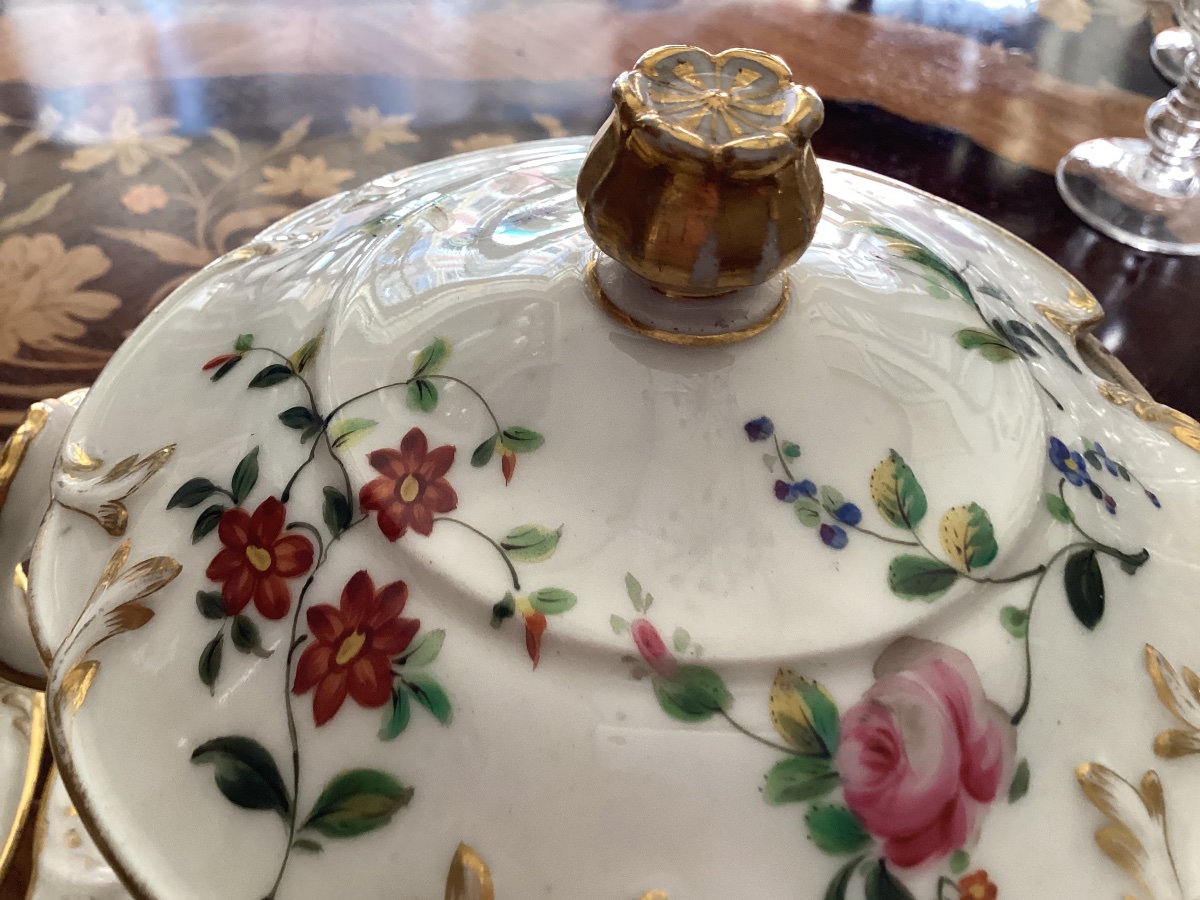 Pair Of Paris Porcelain Jam Jars From The Mid-19th Century-photo-7