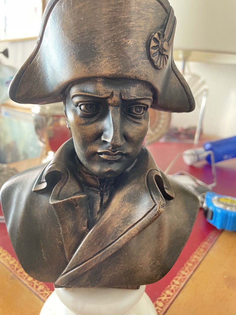 Buste de Napoleon bronze et marbre de Carrarre souvenir du Grand Tour fin XIX eme-photo-4