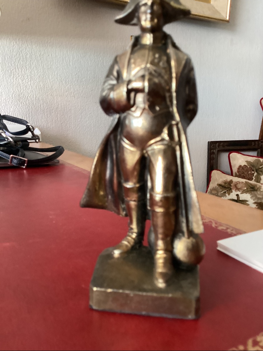 Statuette de Napoleon en plomb doré très finement moulé fin XIX éme- début XX eme-photo-2