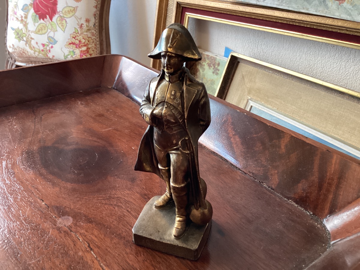 Statuette de Napoleon en plomb doré très finement moulé fin XIX éme- début XX eme-photo-2