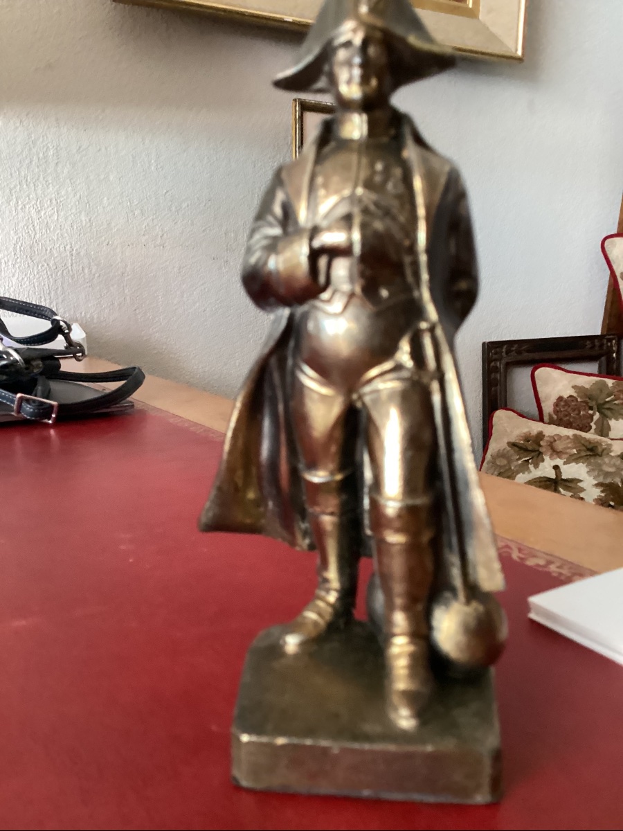 Statuette de Napoleon en plomb doré très finement moulé fin XIX éme- début XX eme