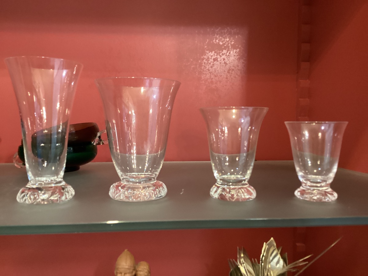 Cristallerie de Daum service de verre de 45 pièces toutes signées avec boîtes d’origine-photo-3