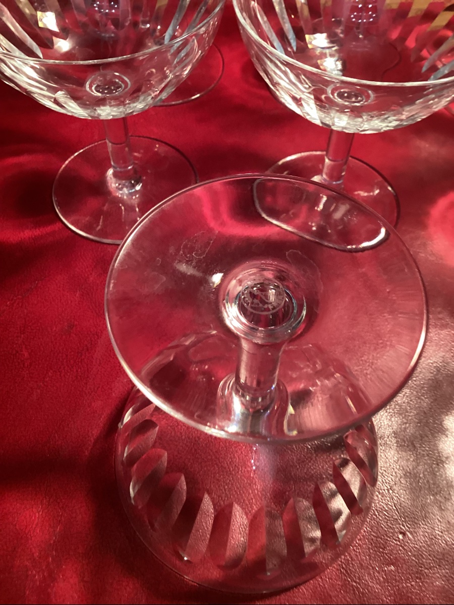 Baccarat, suite de 10 coupes à vin de champagne modèle Cassino-photo-3
