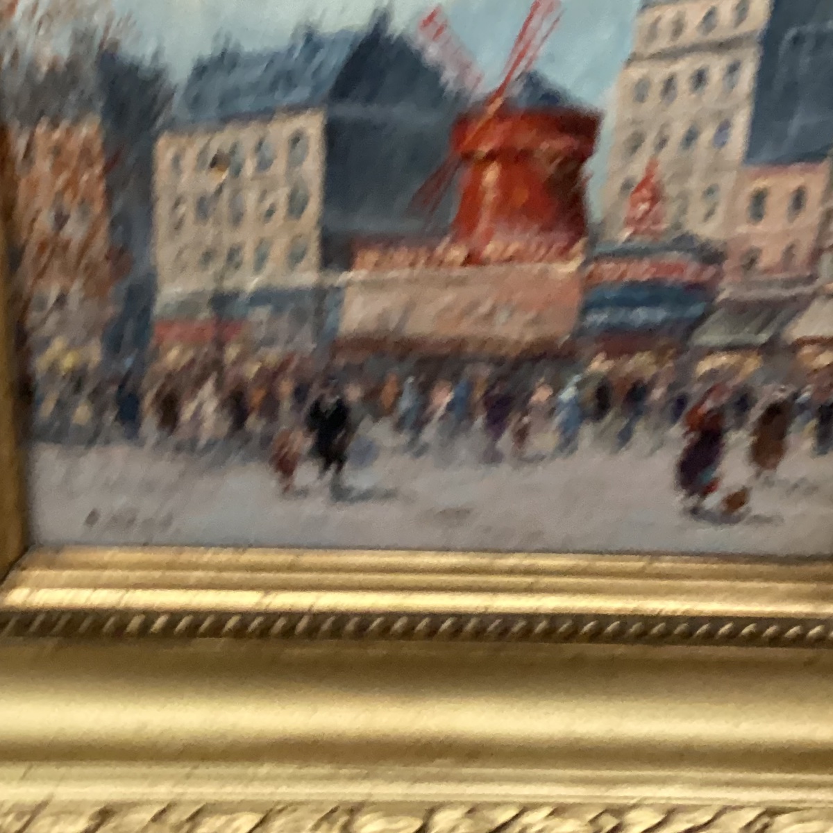 Le Moulin Rouge huile sur bois d’Armand Fouquet  né en 1904 -photo-2