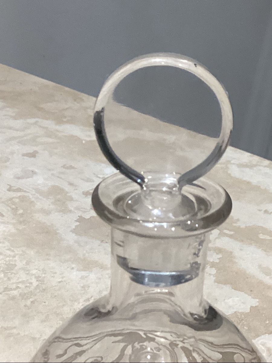 ,Baccarat paire de cristal gravé modèle Cygne avant 1938 période, à l’étiquette-photo-3