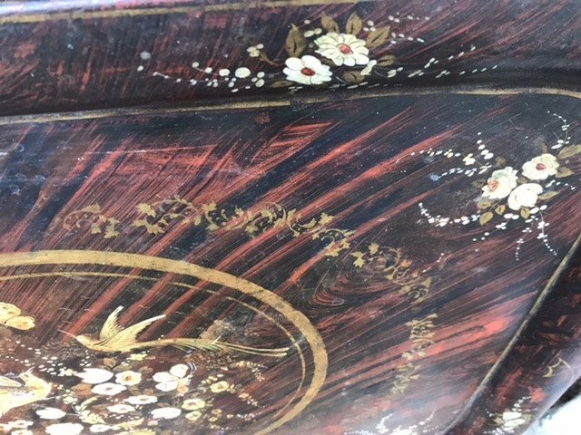 Tray In Painted Sheet XIXth-photo-1