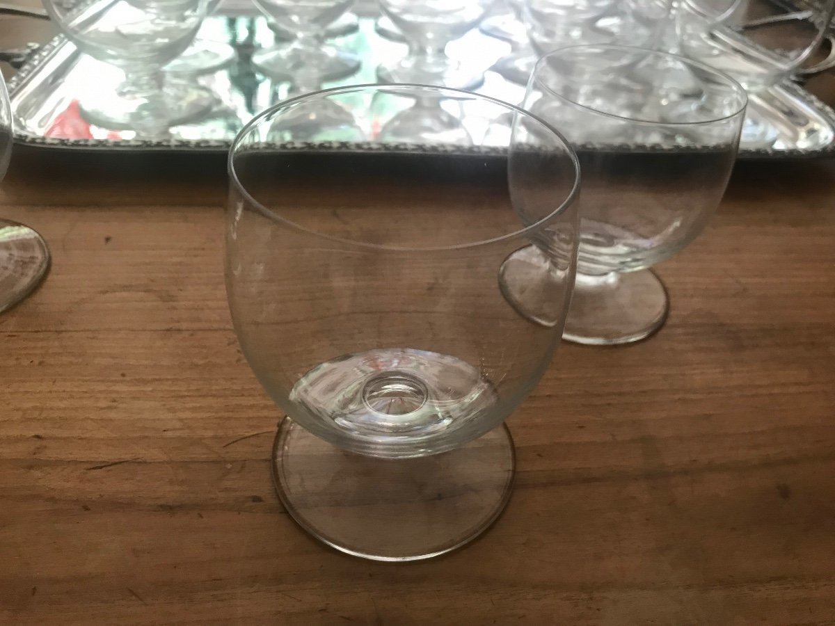 Part Of Art-deco Crystal Glasses Service Of 20 Pieces-photo-3