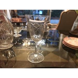 Saint Louis Suite Of 8 Crystal Water Glasses, All Stamped
