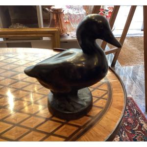Irenee Rochard 1906-1984 Bronze Duck Sculpture