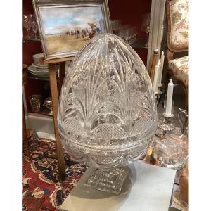 Cave à champagne de la Cristalerie de Lorraine,taillée main soufflé bouche