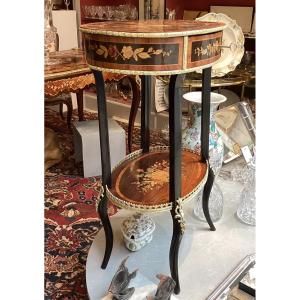 Napoleon III Style Coffee Table With Floral Marquetry