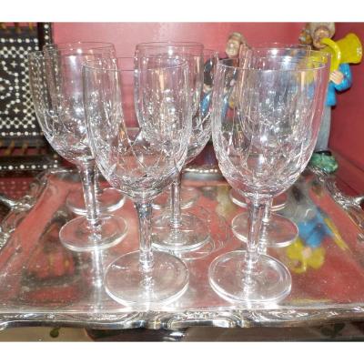 6 Verres En Cristal De Baccarat Non Signe