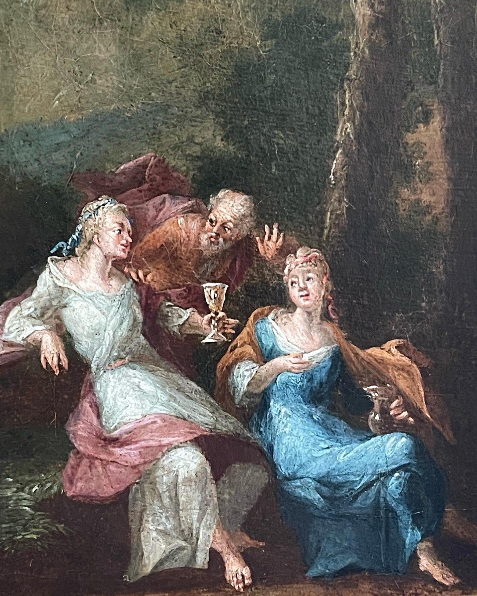 Gallant Scene In A Park, Lot And His Daughters-photo-3