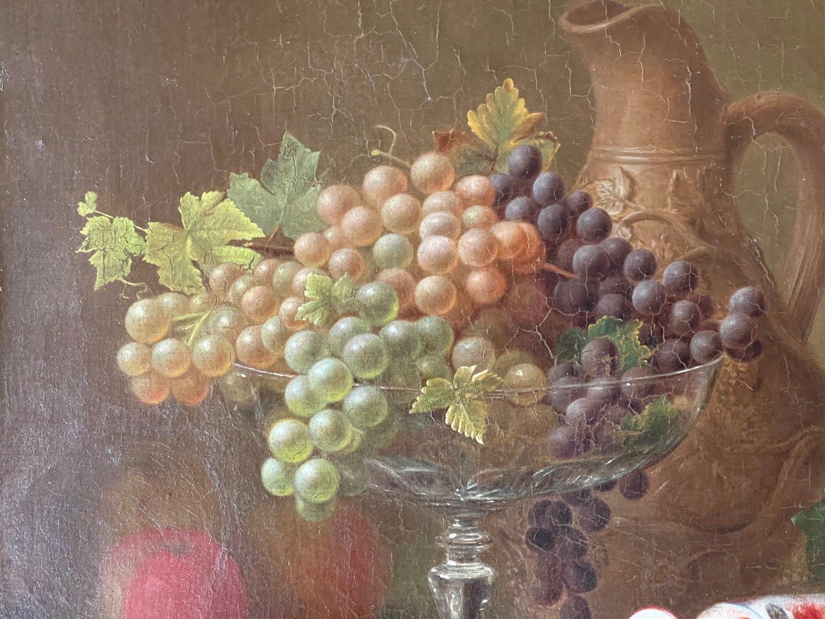 Eugénie Salanson (1836-1912) , Nature Morte Aux Raisins  -photo-4