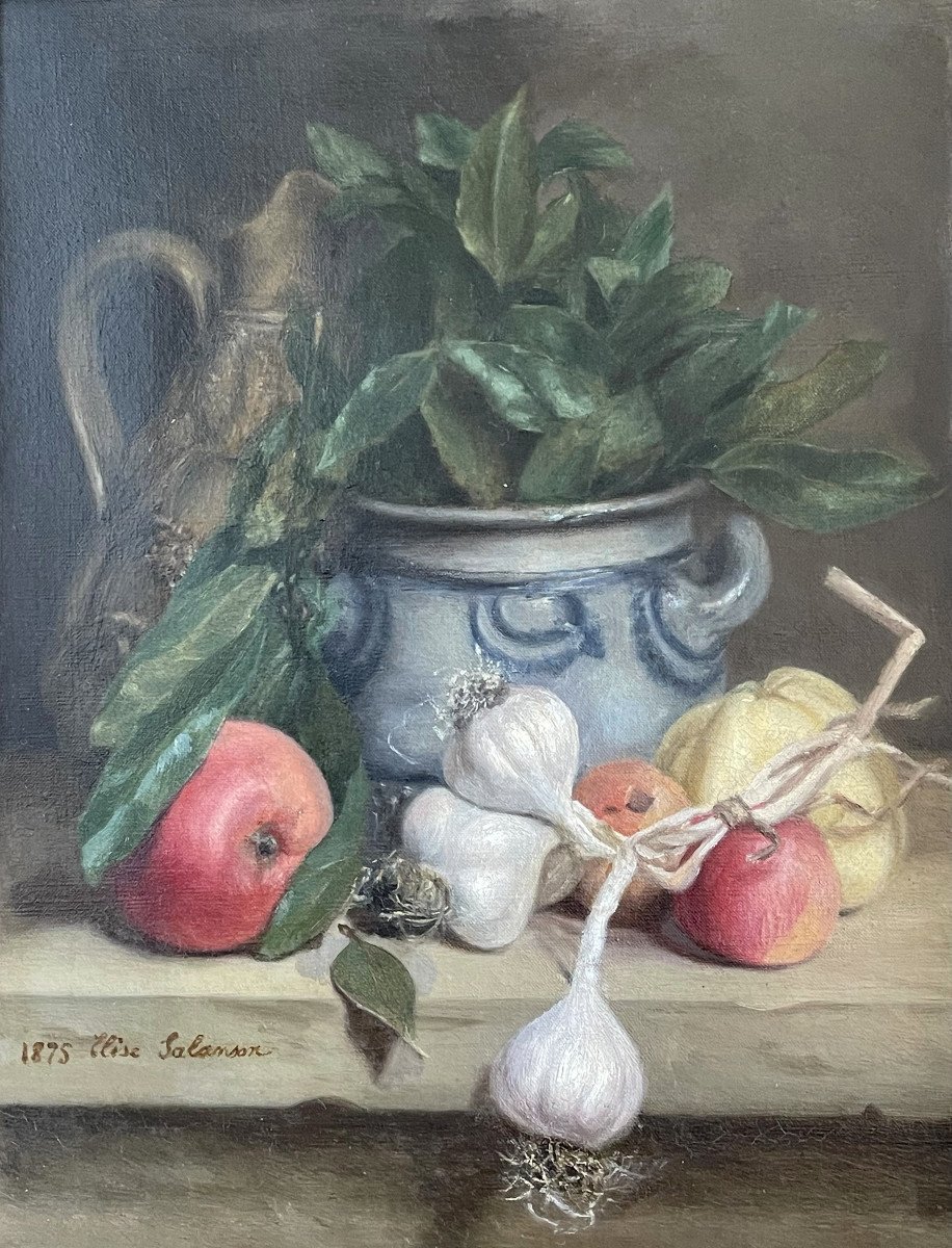 Elise Salanson, Nature Morte Sur Entablement-photo-2