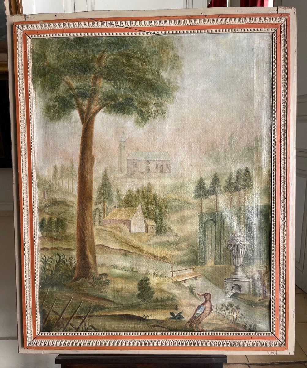 Grand Paysage Animé, XVIIIème Siècle -photo-2