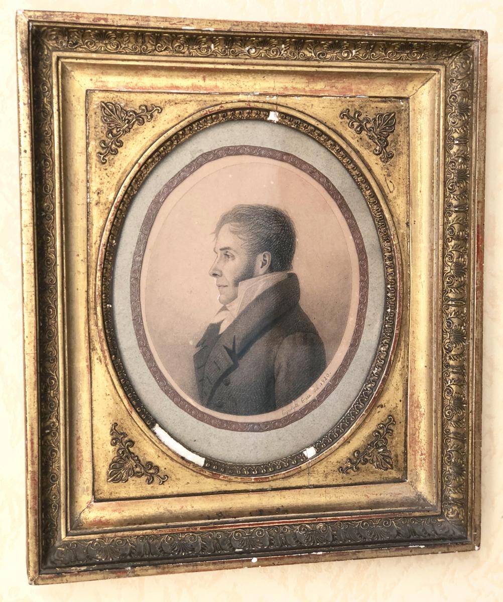 Hipolyte Huet Portrait Of Man 1820-photo-4