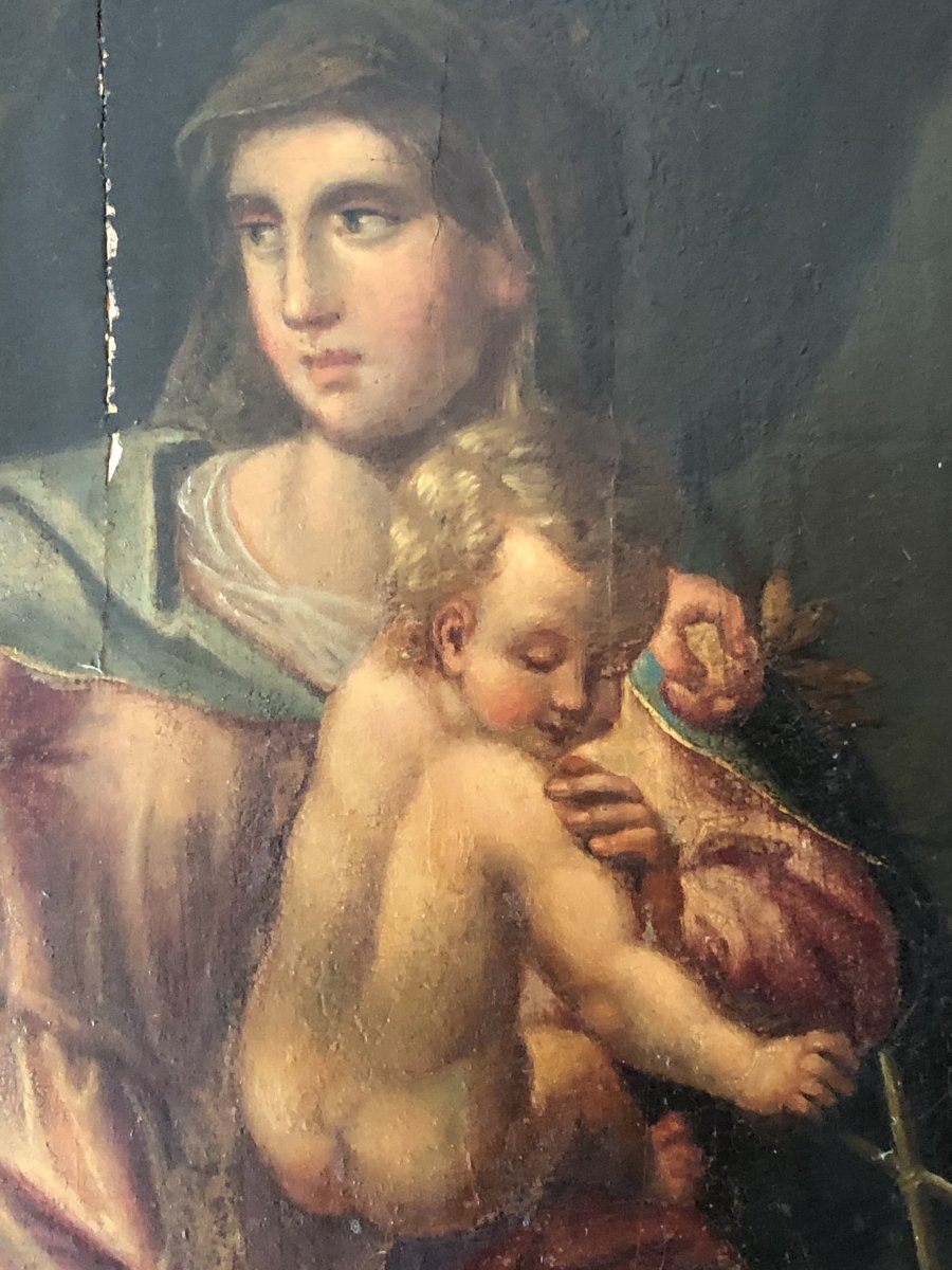 Holy Family, Italian School XVIIth Century-photo-4