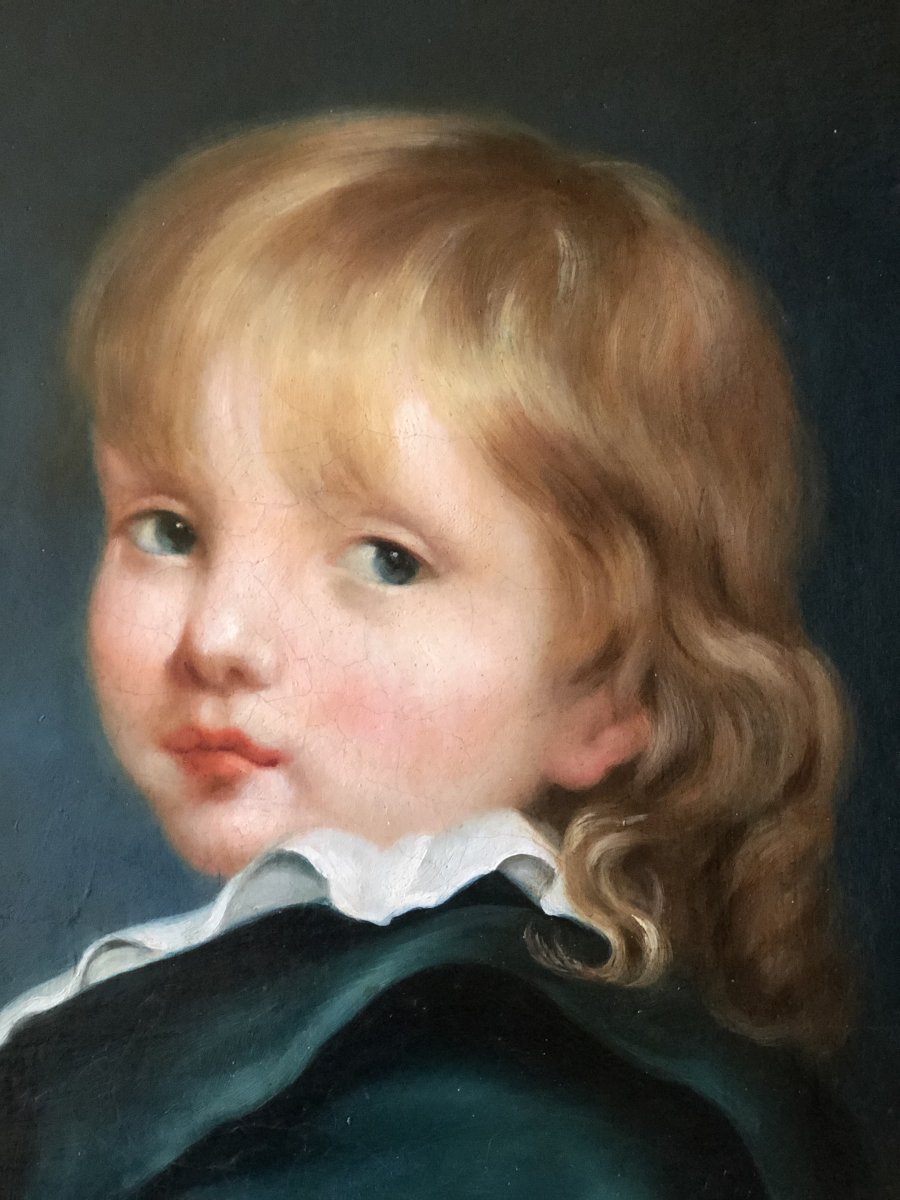 Portrait d'Enfant à La Veste Bleue-photo-1