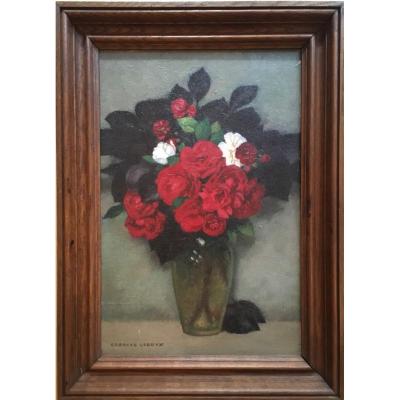 Georges Leroux (1877 - 1957) Bouquet De Roses