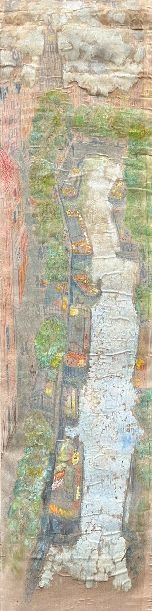 André Girard - Vue Sur La Seine - Grande Taille