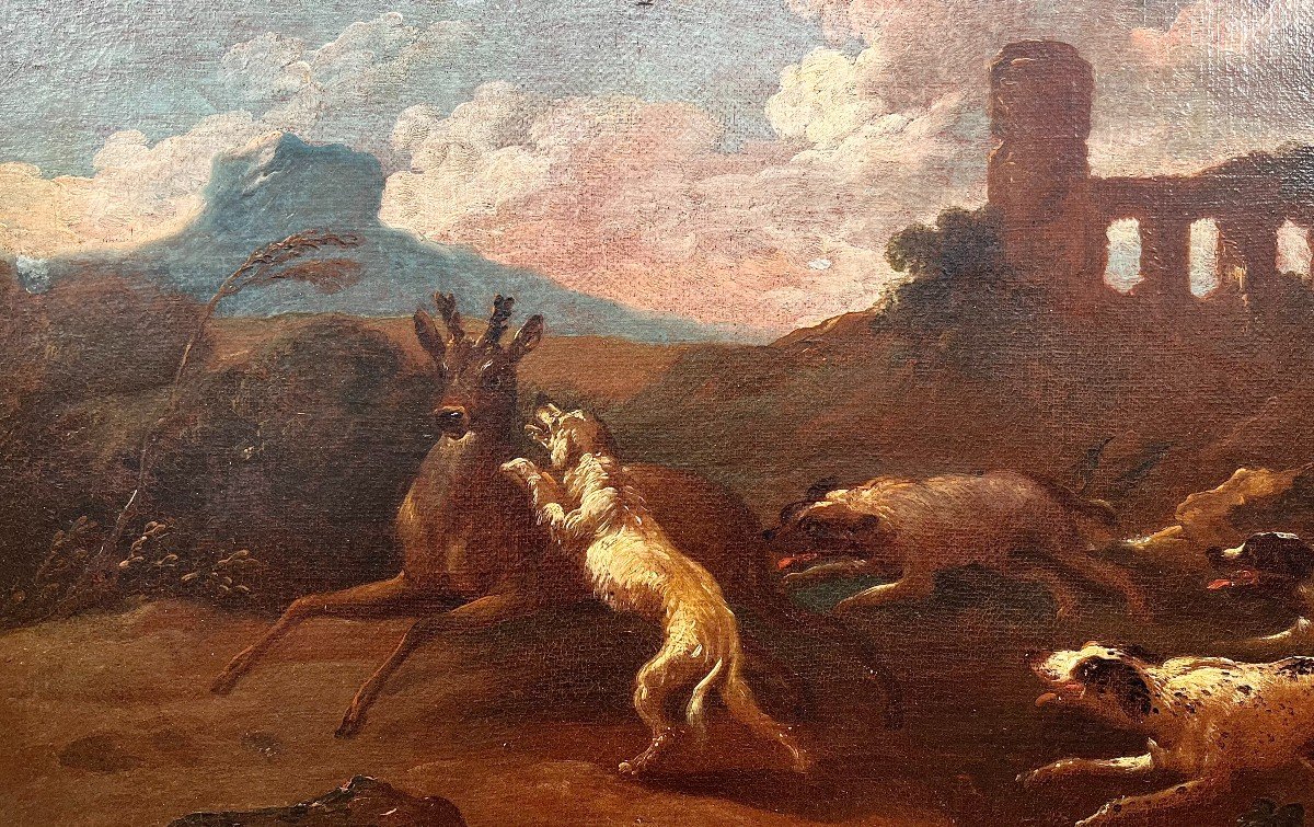 Three Hunting Scenes - Northern Italy Around 1800-photo-1