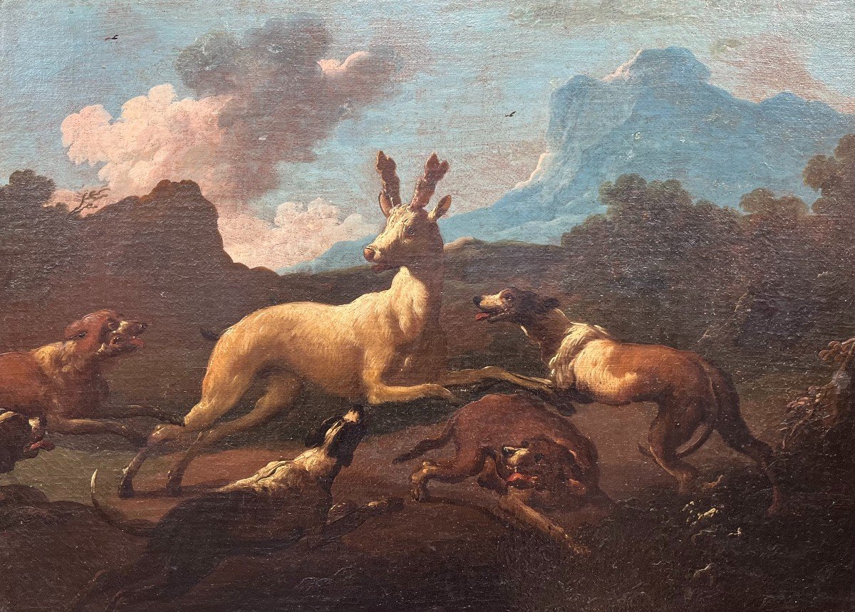 Three Hunting Scenes - Northern Italy Around 1800-photo-2